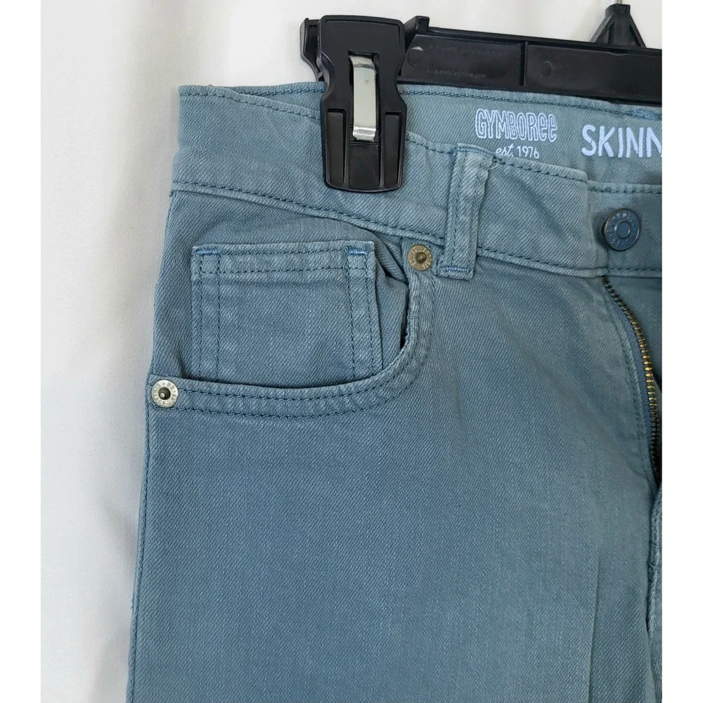 Gymboree Boys Light Blue Adjustable Waist 5Pocket Skinny Stretch Jeans 12 Preppy